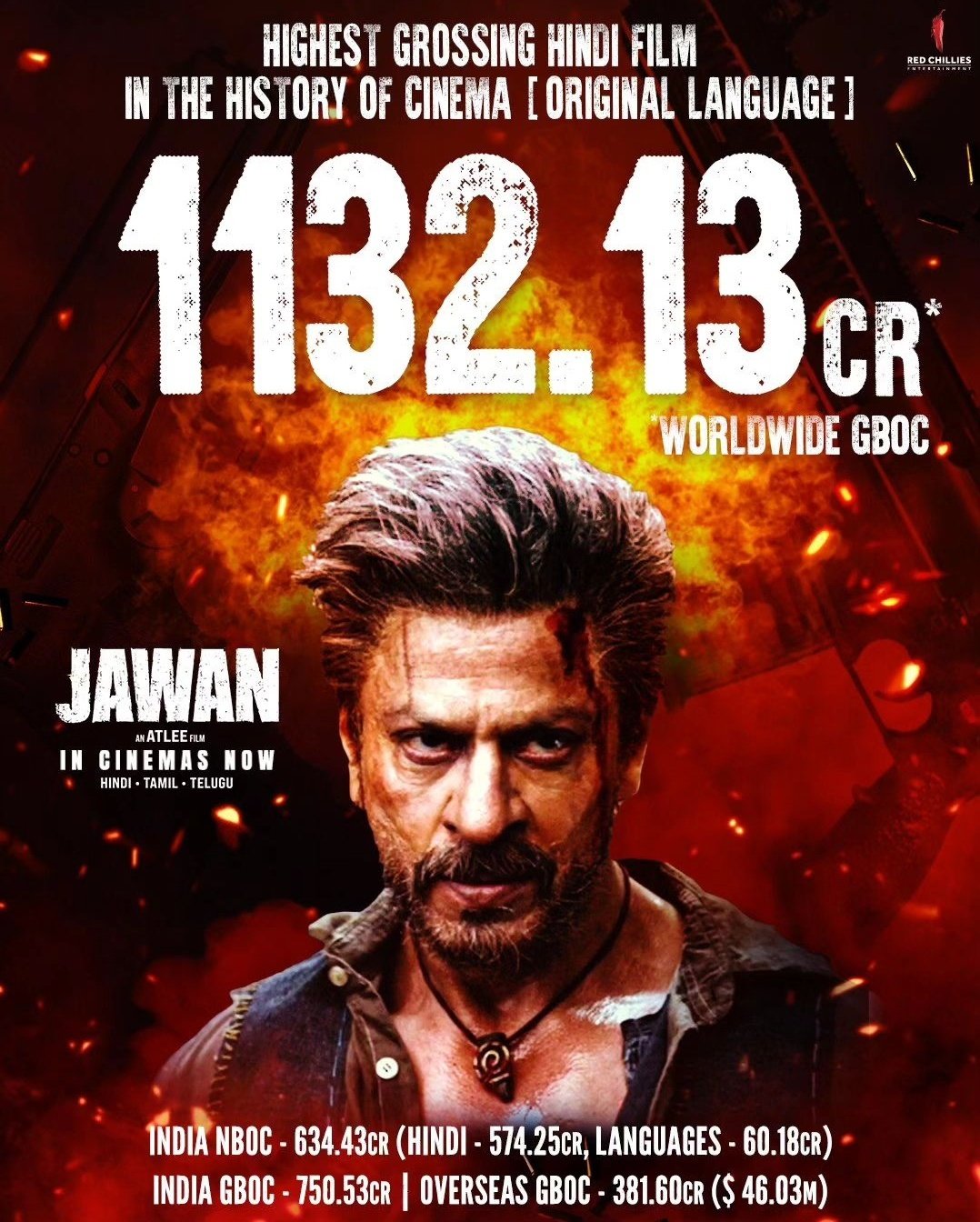 Shah Rukh Khan's 'Jawan' Continues Its Blockbuster Journey with 3.50 Crore Footfalls